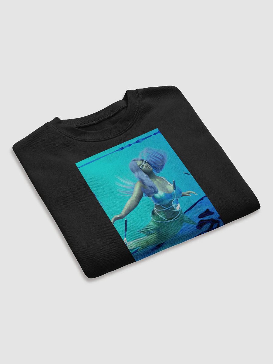 Aqua Mermaid Dreams Fleece Crop Sweatshirt product image (20)