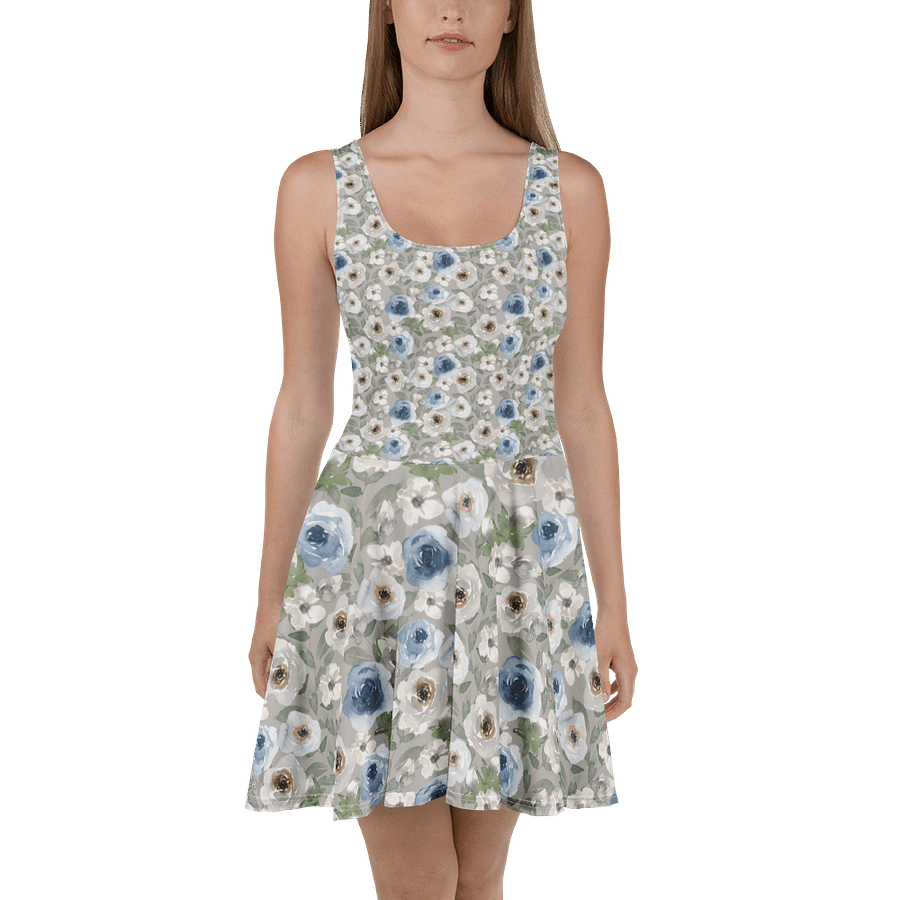 Grey Roses Skater Dress product image (2)