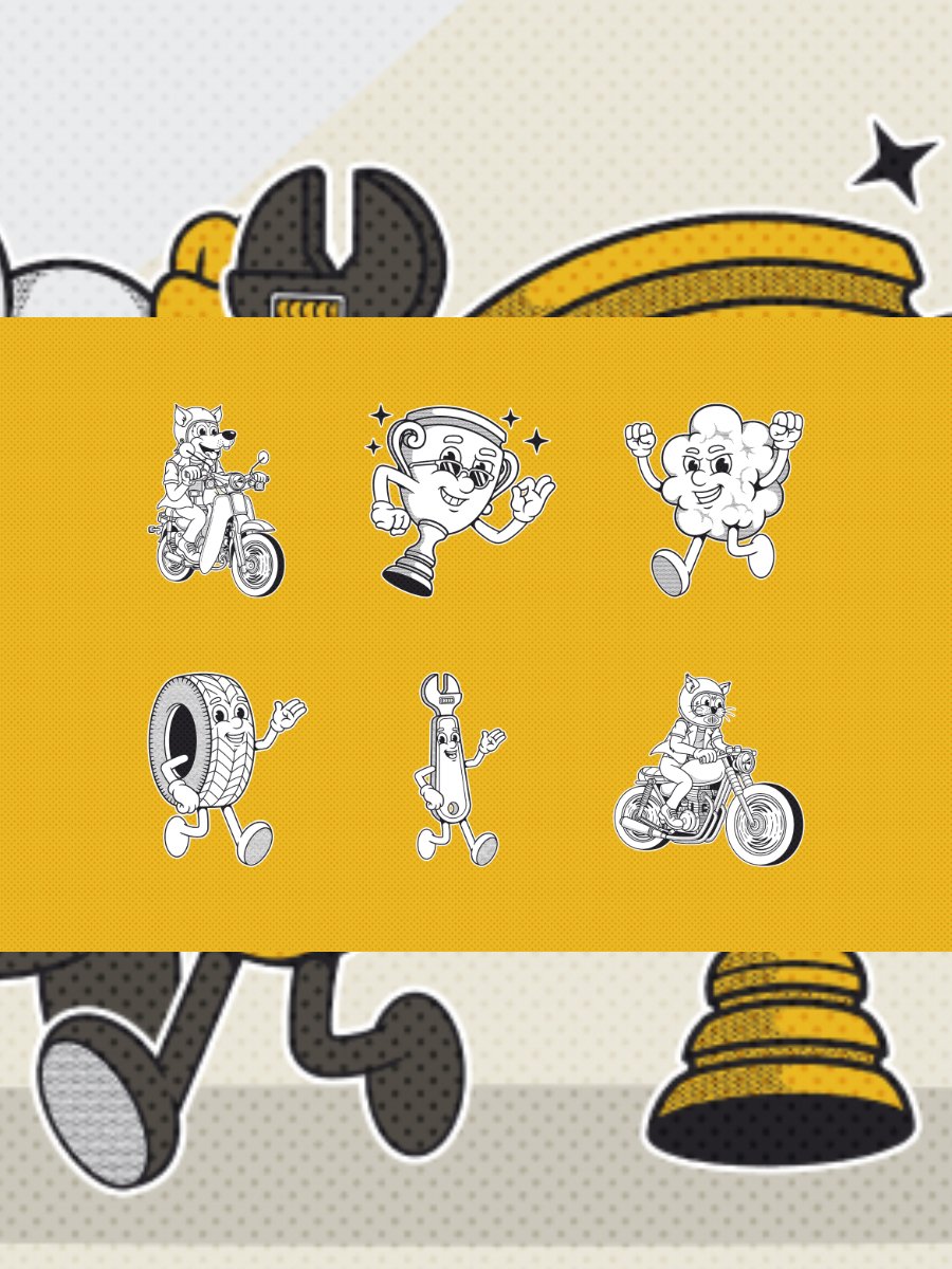 Retro Racers Groovy Illustration product image (2)