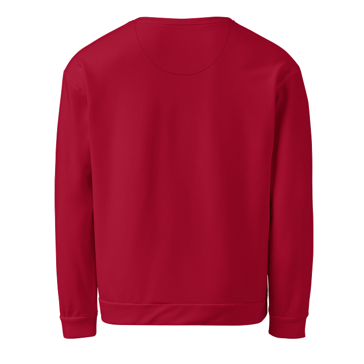 Cherry Red Solid Color Eco Friendly Unisex Sweatshirt product image (2)