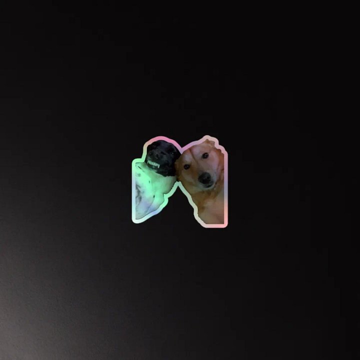 Holographic doggo Sticker product image (4)