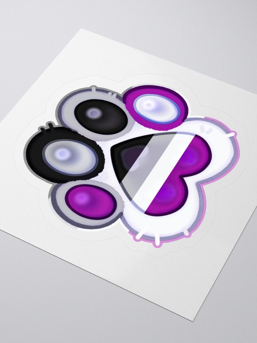 Asexual Pride Paw Print Kiss Cut Stickers product image (12)