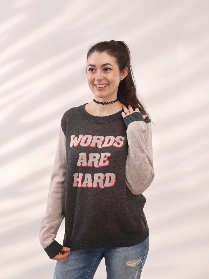 Words Are Hard Retro Sweater product image (2)
