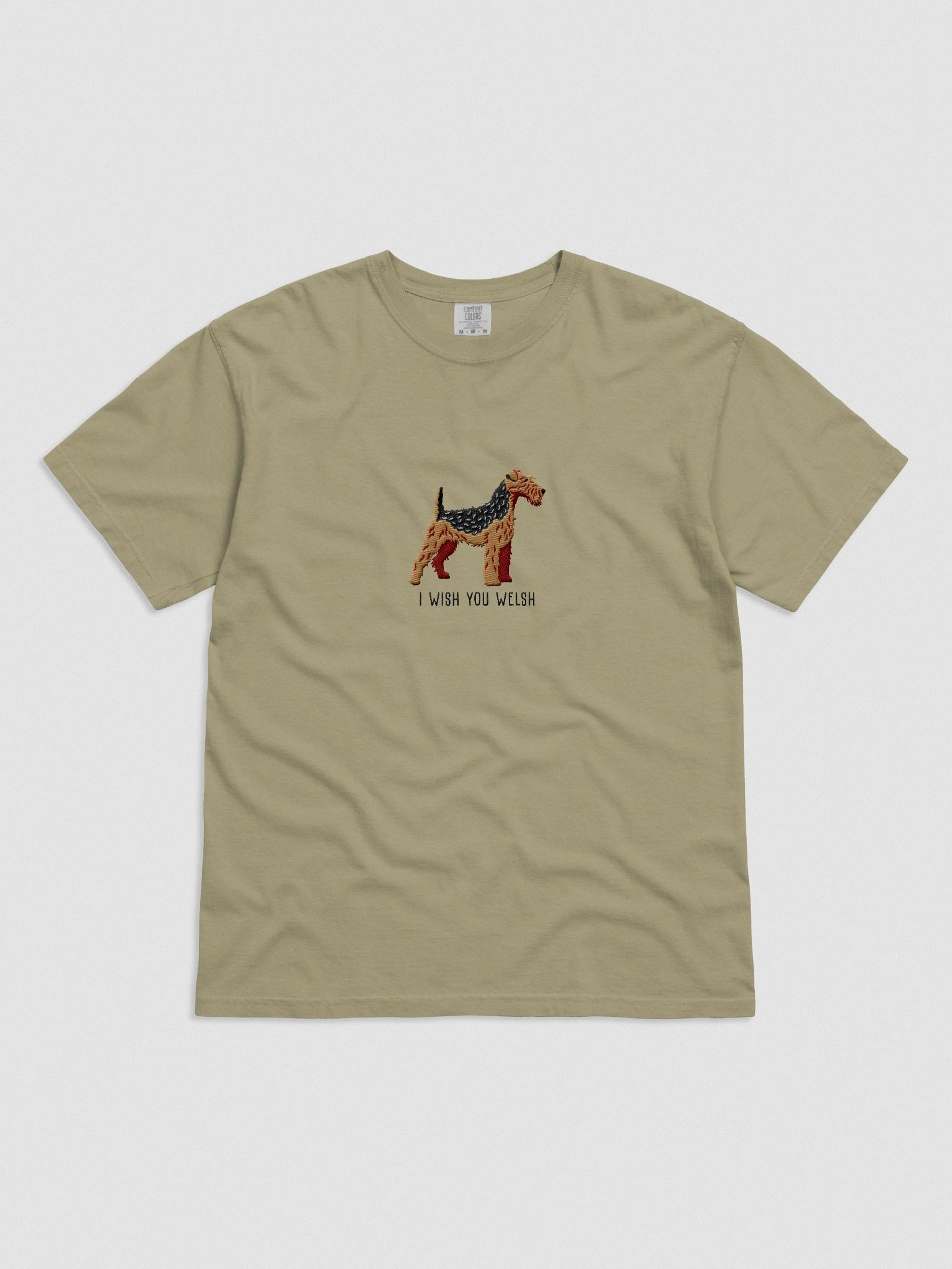 I Wish You Welsh T-Shirt(Embroidered) of a Welsh Terrier(Black & Tan) product image (4)