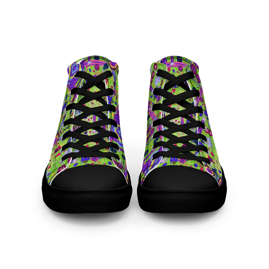 Abstract Doodle Life Ladies High Top Canvas Shoes product image (8)