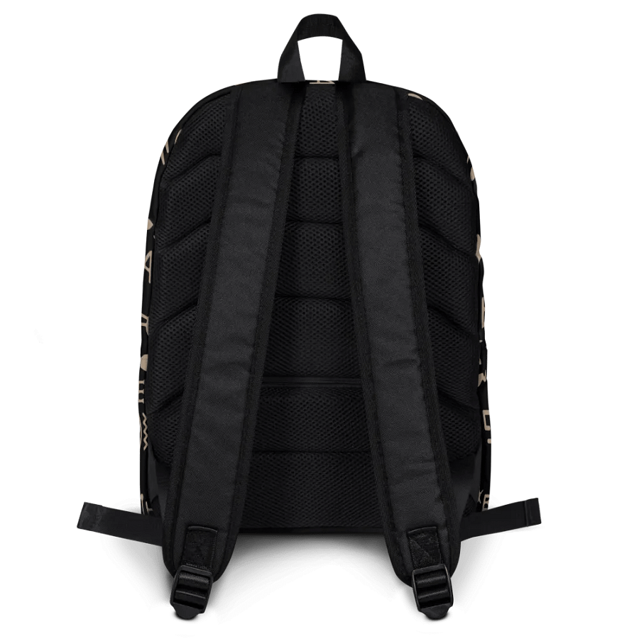 Isis Black Hieroglyphs All-Over Print Backpack product image (2)
