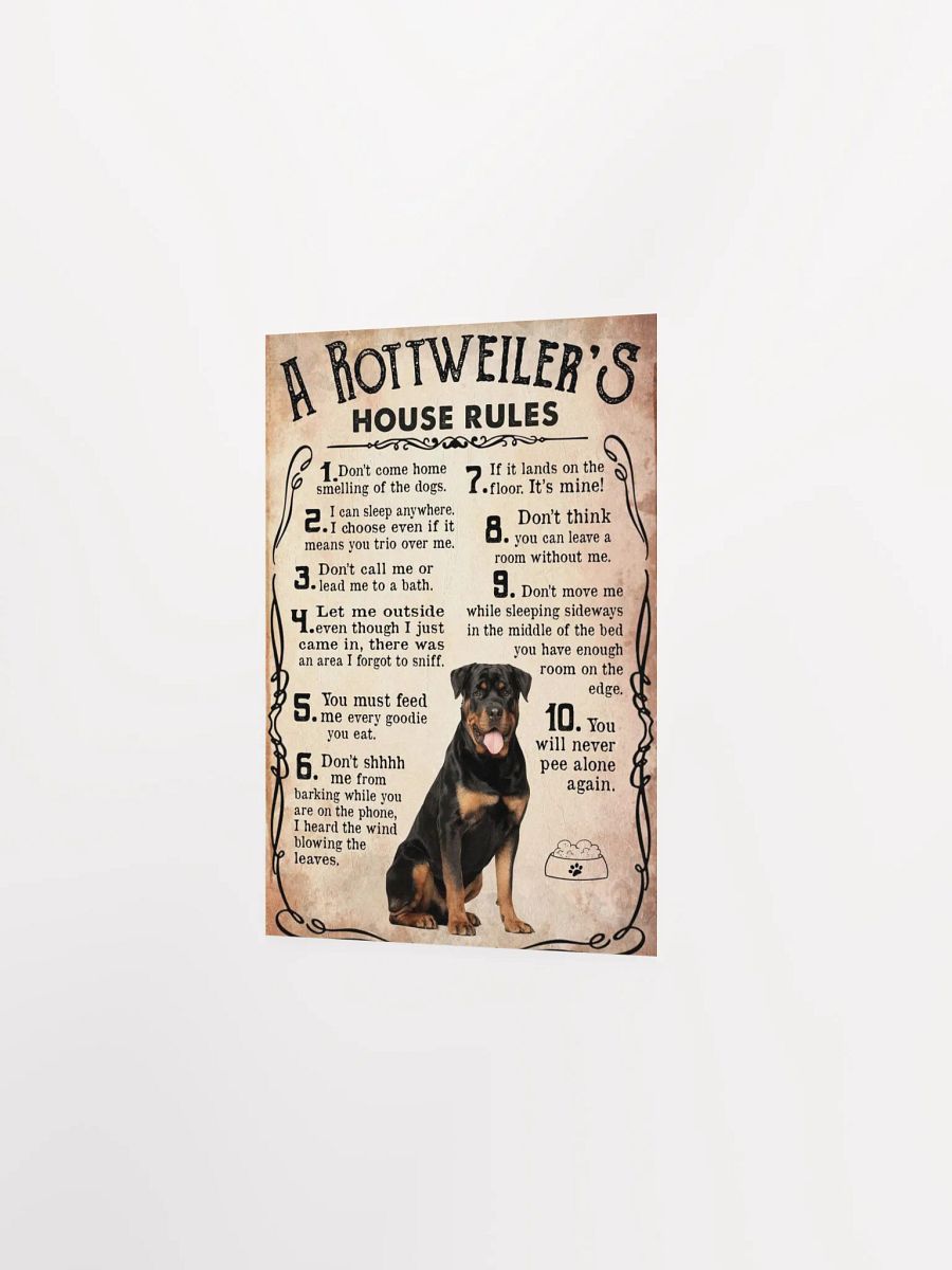 Rottweiler's House Rules Poster product image (6)