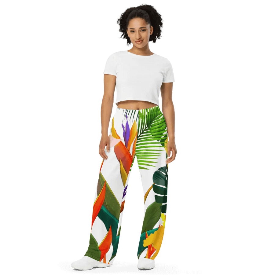 Tropical Paradise Unisex Wide-Leg Pants product image (9)