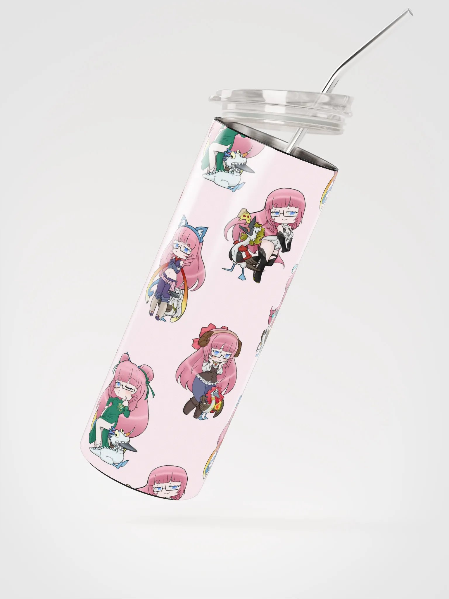 Squeaky's Brainrot Stainless Steel Tumbler - Soft Pink product image (2)