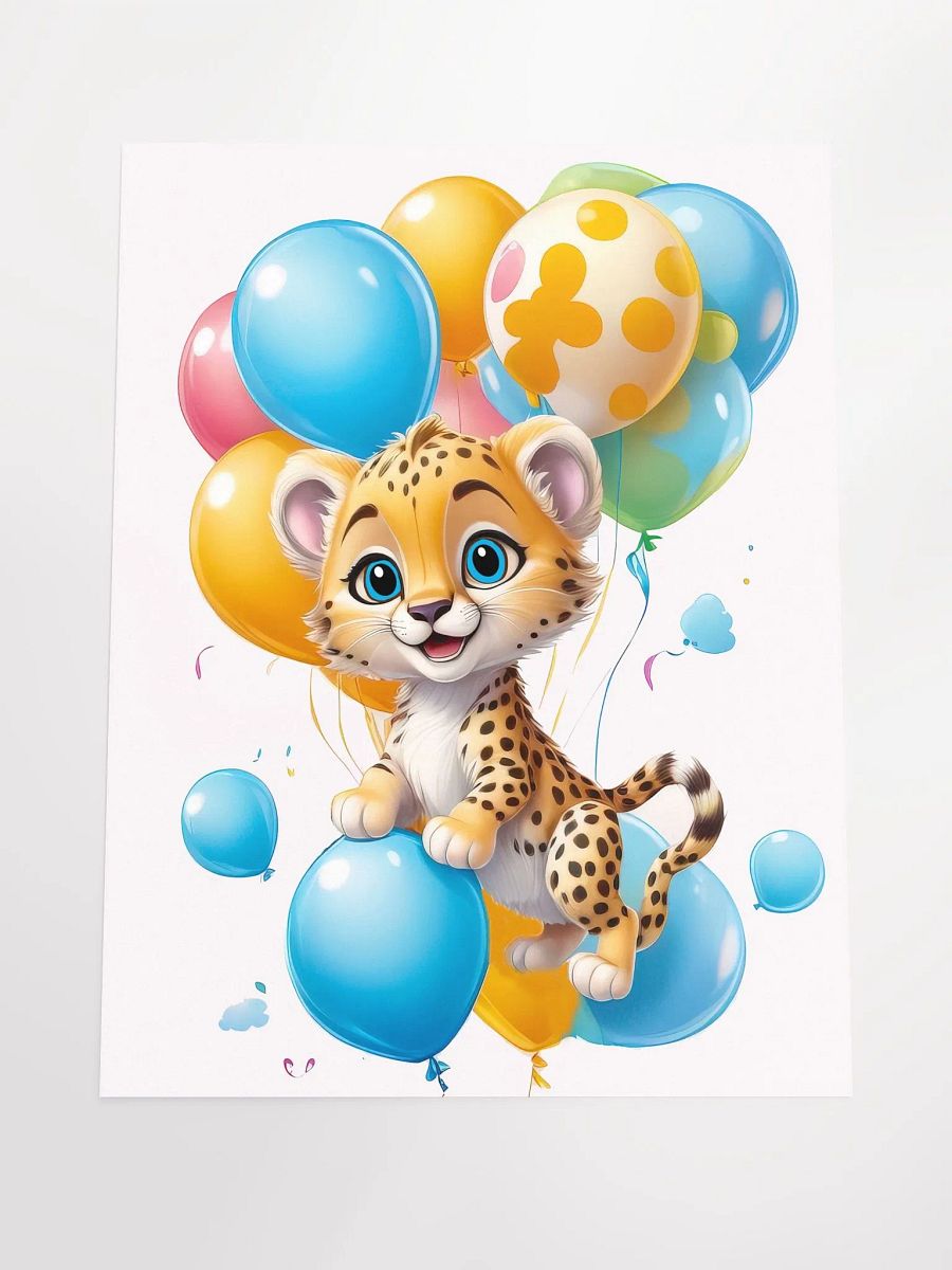 Cheetah Cub - Poster - Nursery-Kids Room - Medium Size 18x24 Inches product image (3)