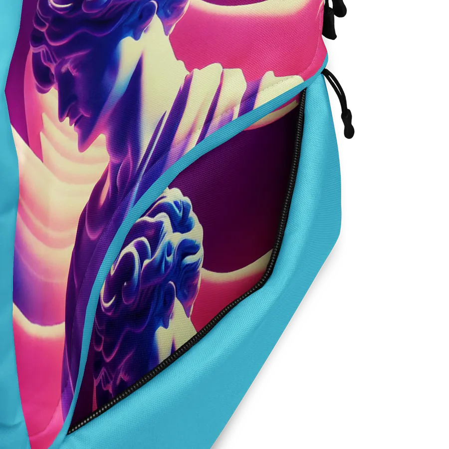 Greek God retrowave city Pop backpack Sky Blue product image (7)