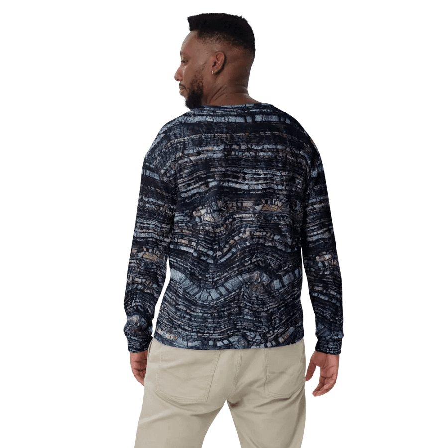 Dark Blue Stone Texture Sweatshirt product image (4)