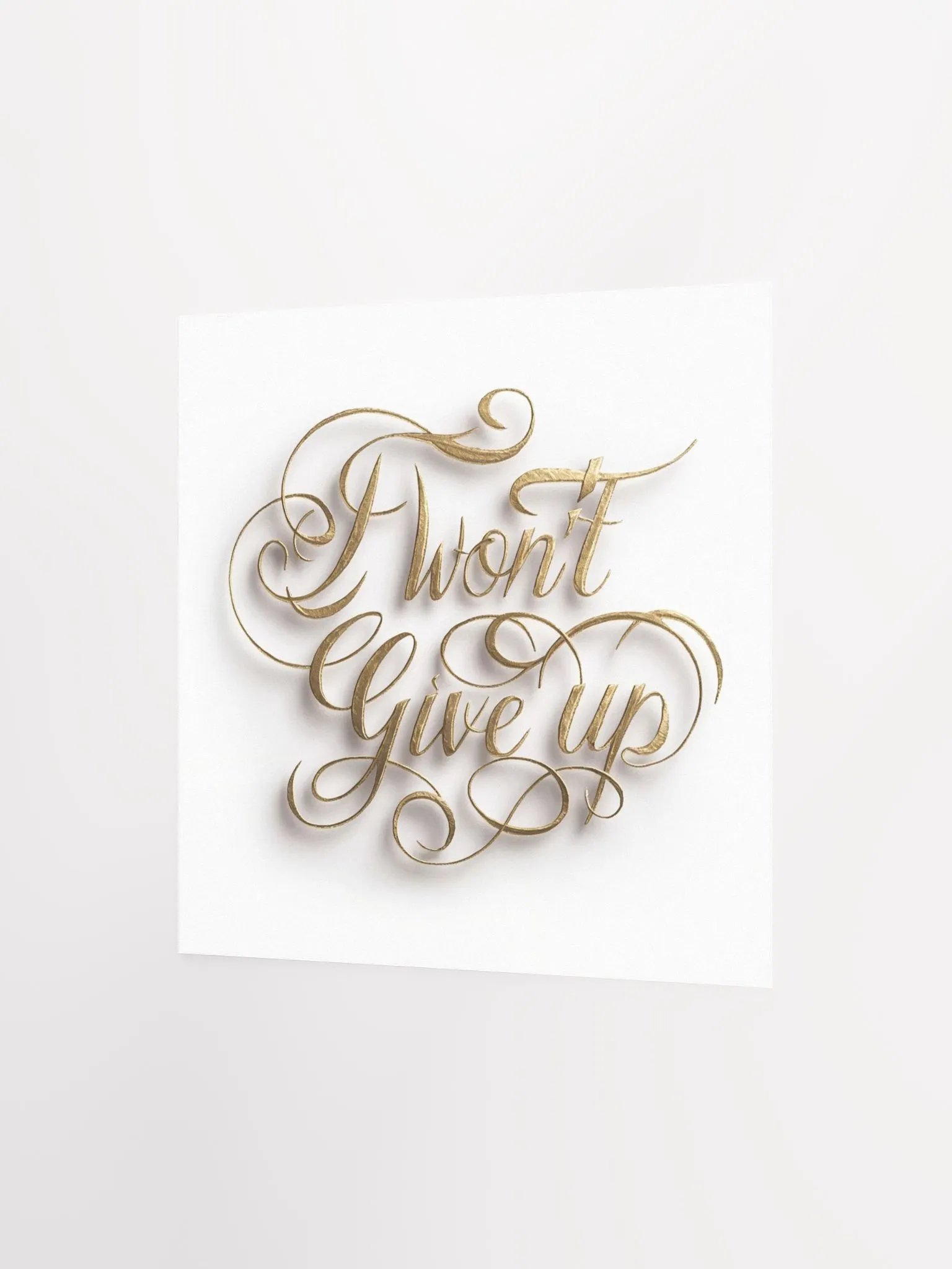 Self-Love Affirmation Art for Goal Setting and Self-Care - I Won't Give Up product image (3)