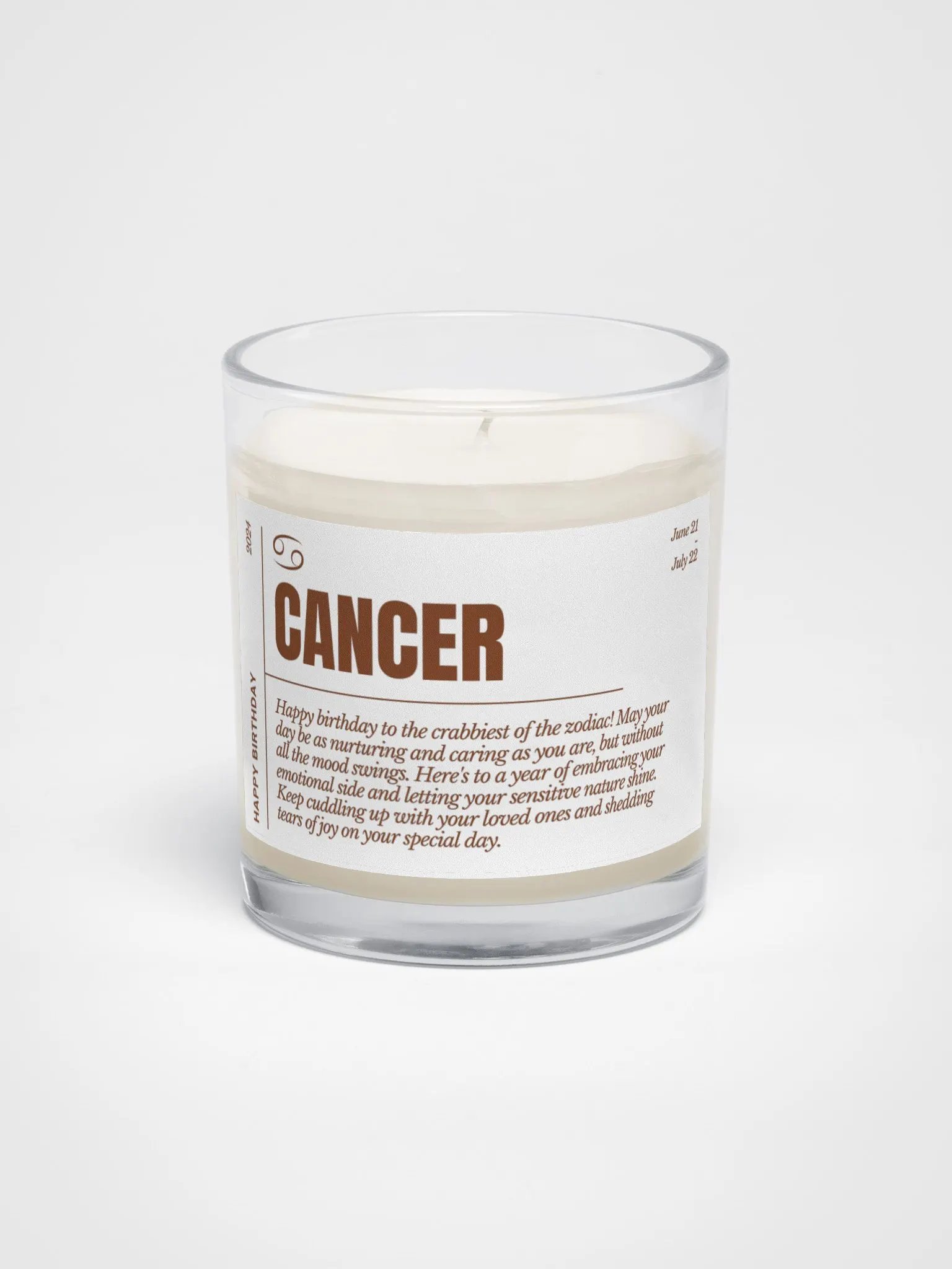 Funny Astrology Cancer Candle, Birth Month Gift For A Friend product image (2)