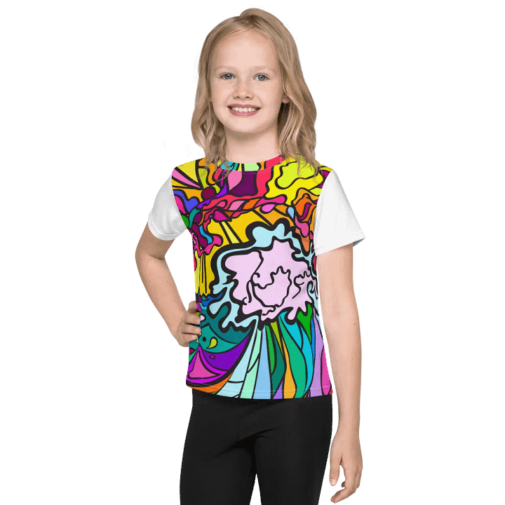 Vibrant Energy Kids Custom T-Shirt - Wave at Sunset product image (1)