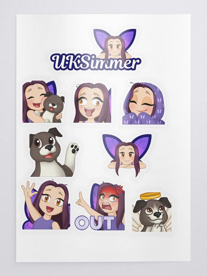 UKSimmer Emotes Stickers product image (1)