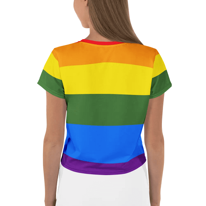 Peace Sign Rainbow Crop Tee product image (2)