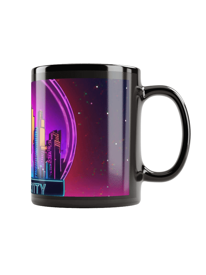 Neon Megacitygamer glitch Skyline Mug product image (1)