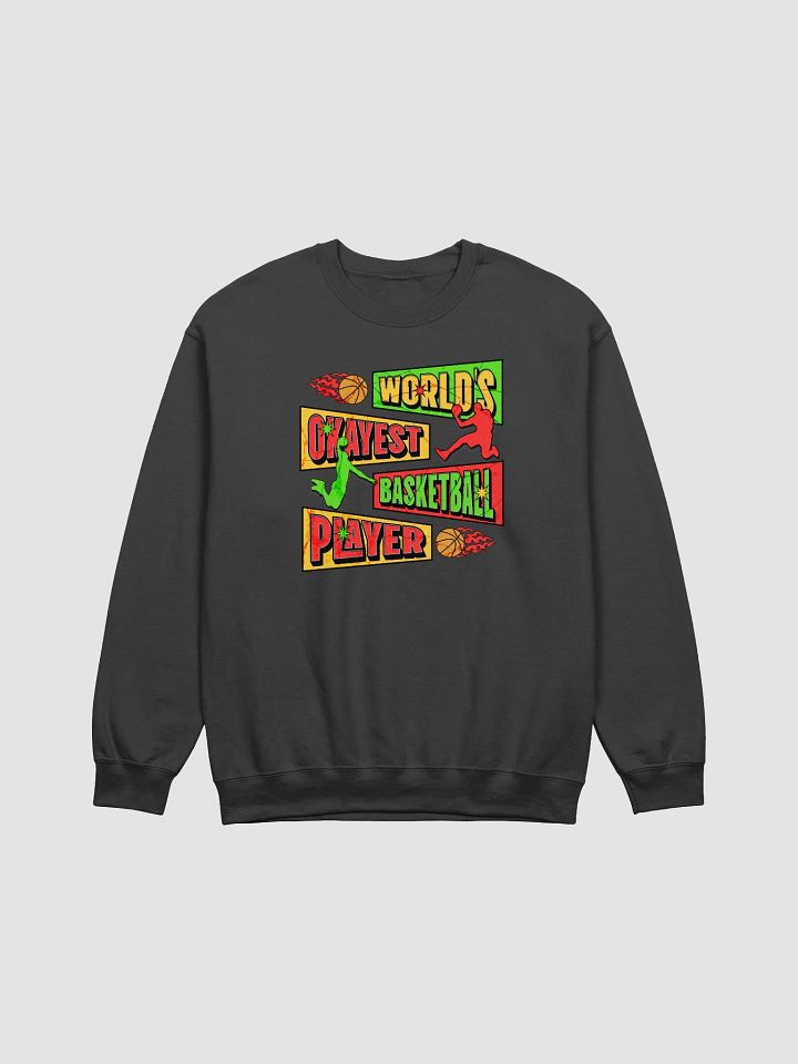 Worlds Okayest Basketball Player Dynamic Retro Sweatshirt product image (1)