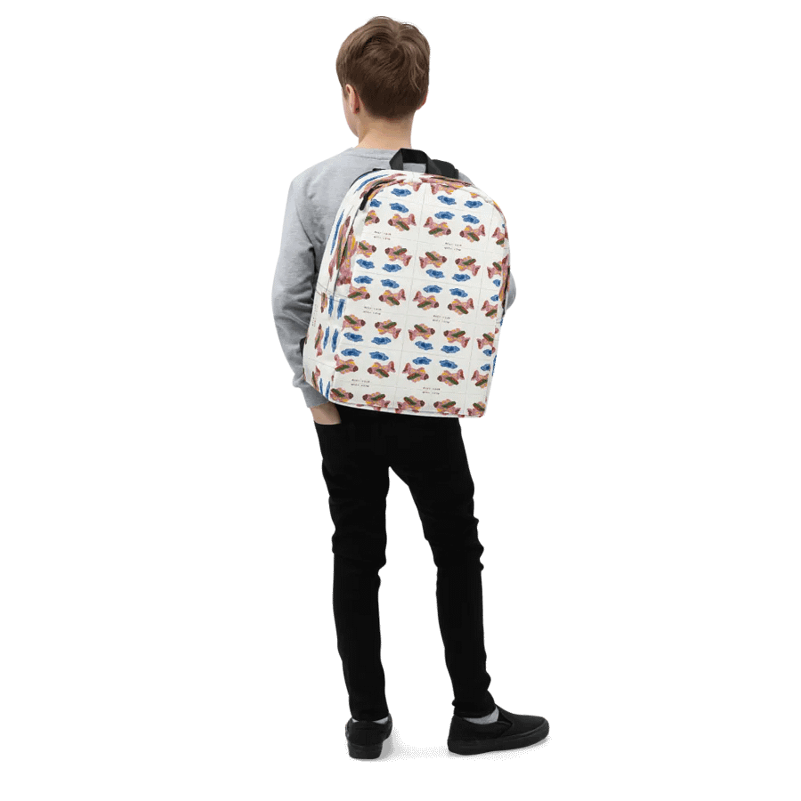 Kid Airplane (All-Over Print Minimalist Backpack) product image (1)