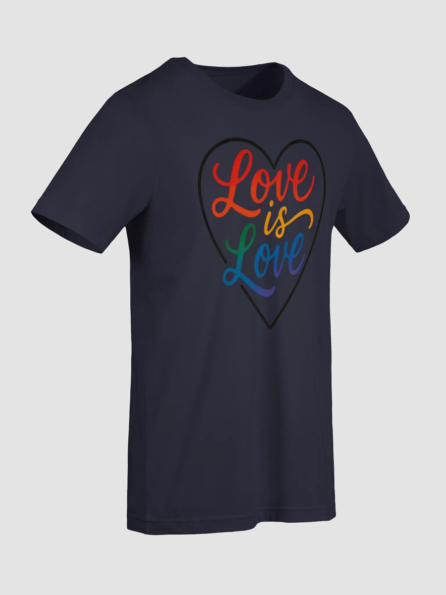 Love is Love Pride T-Shirt | LGBTQ+ Rainbow Heart Design | Equality Tee product image (45)