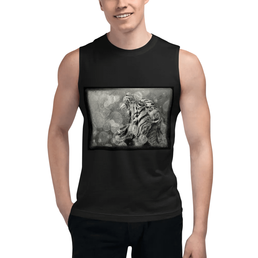 Nashīnasu - Roaring Tiger Drawing Muscle Tank product image (5)