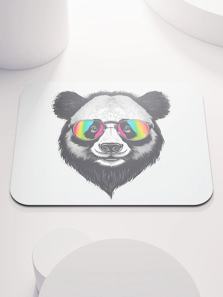 Rainbow Aviator Panda Mouse Pad product image (1)
