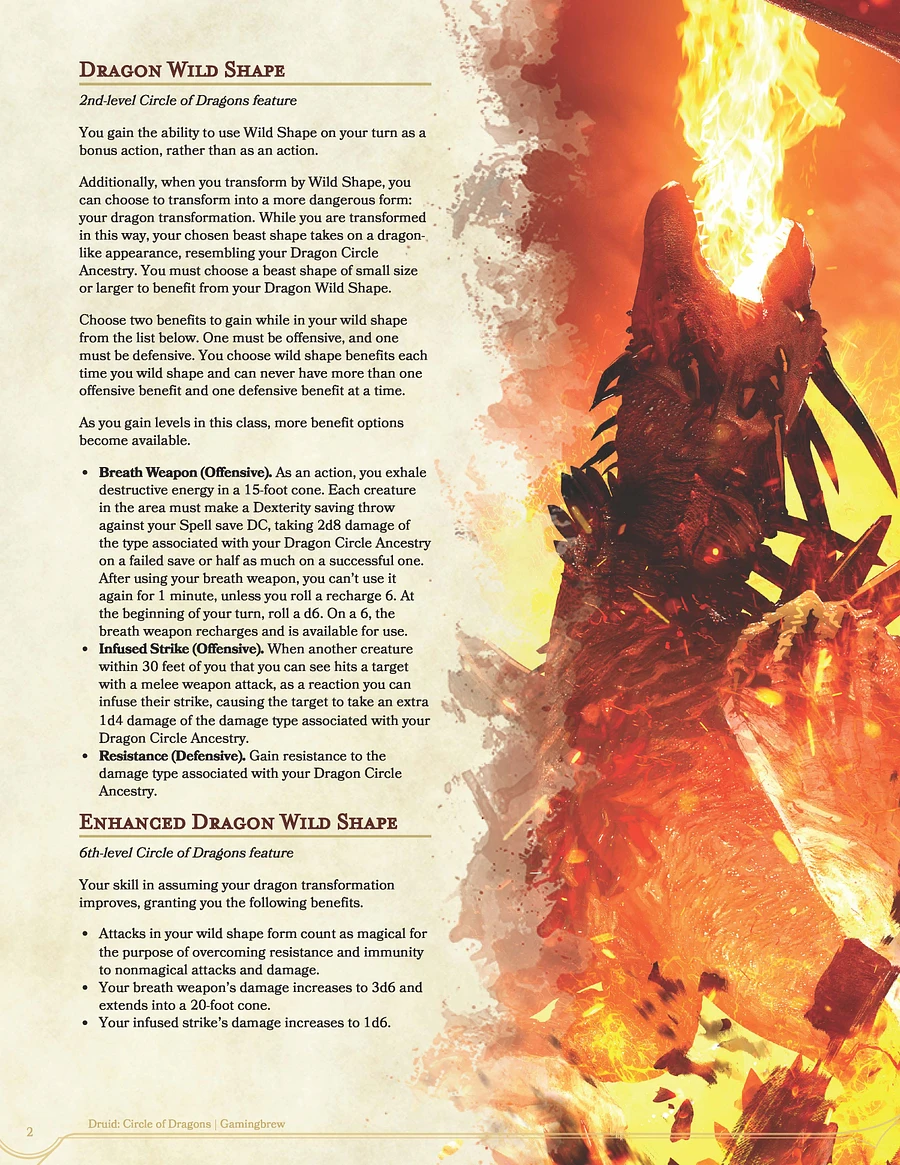 Circle of Dragons | 5E Druid Subclass product image (3)