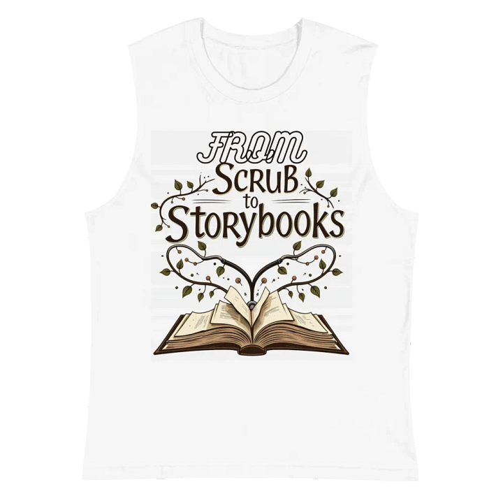 storybooks, stethoscope, Scrubs Muscle Tank product image (2)