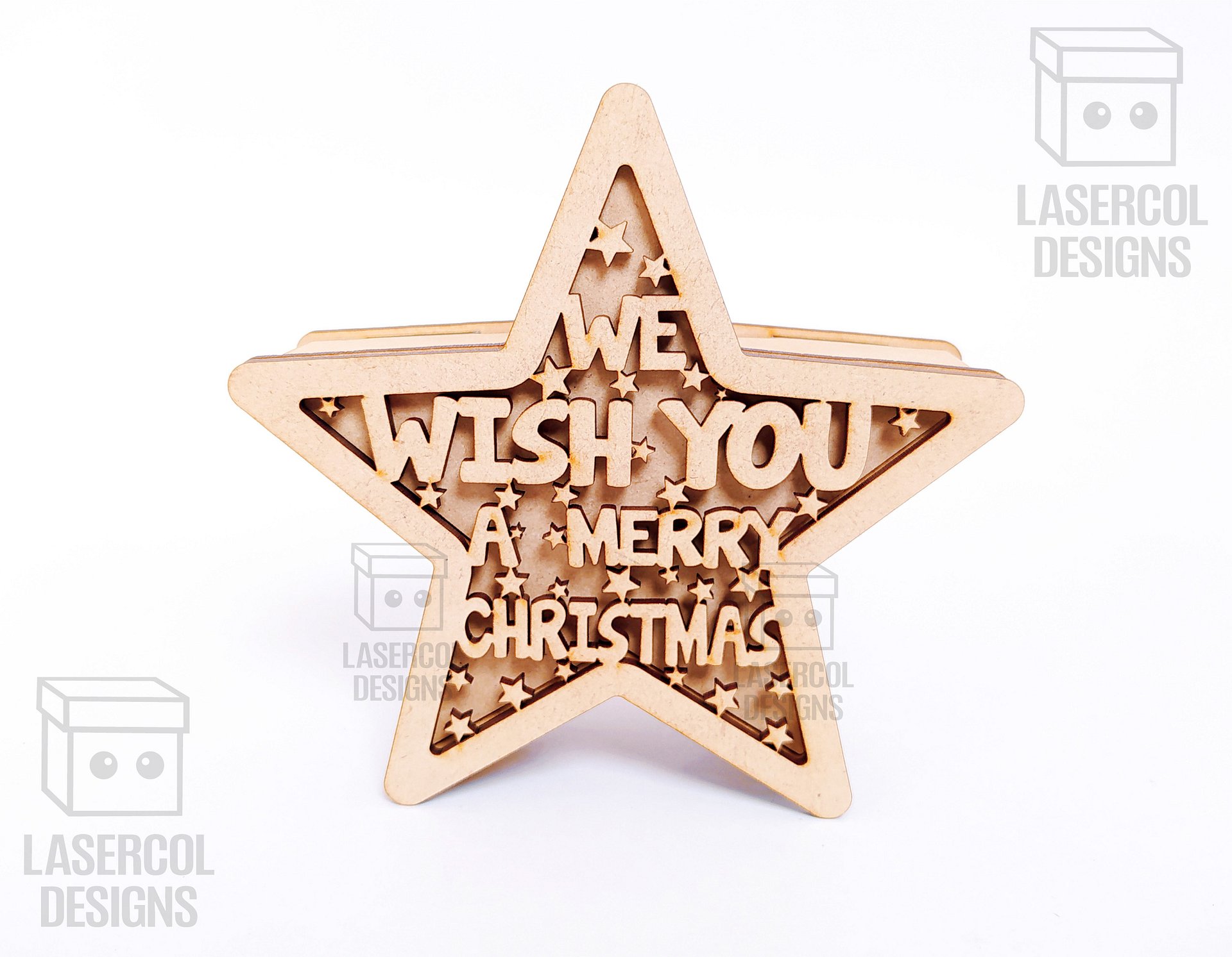Christmas Star Box (2 Sizes, 5 Styles) - Laser Cut Files product image (8)