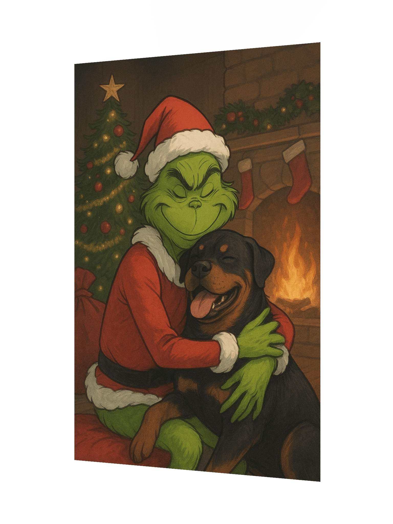 Grinch & Rottweiler Christmas Poster product image (8)