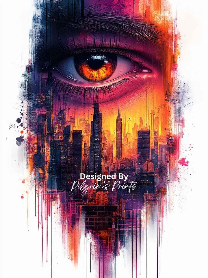 City in the Eye of Fire - 9x12 product image (1)