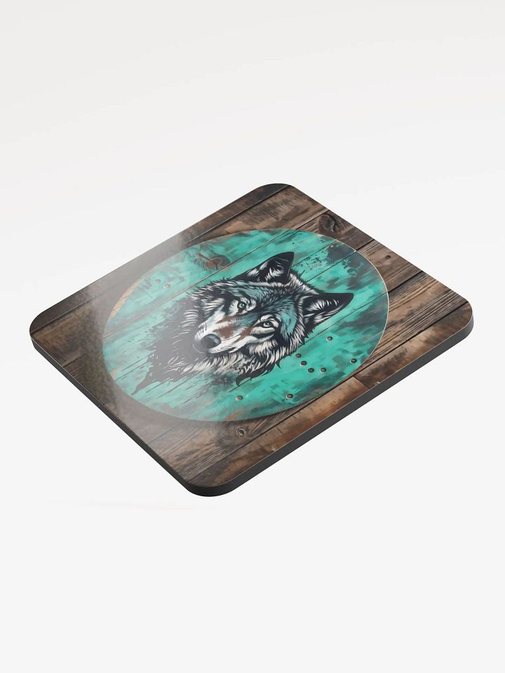 Glossed Cork Coaster - Wolf product image (2)