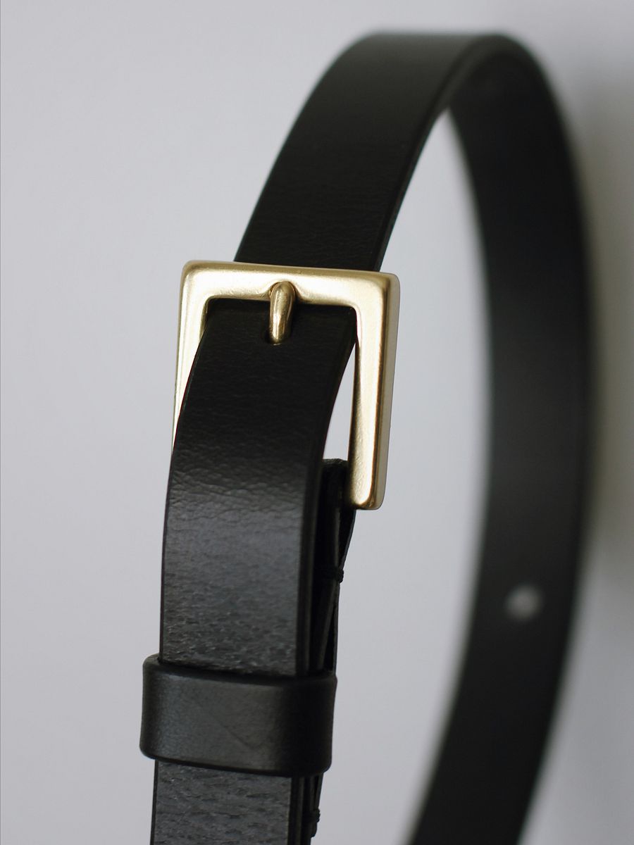 Black Croc Embossed Leather Saddle Bag – Small product image (12)