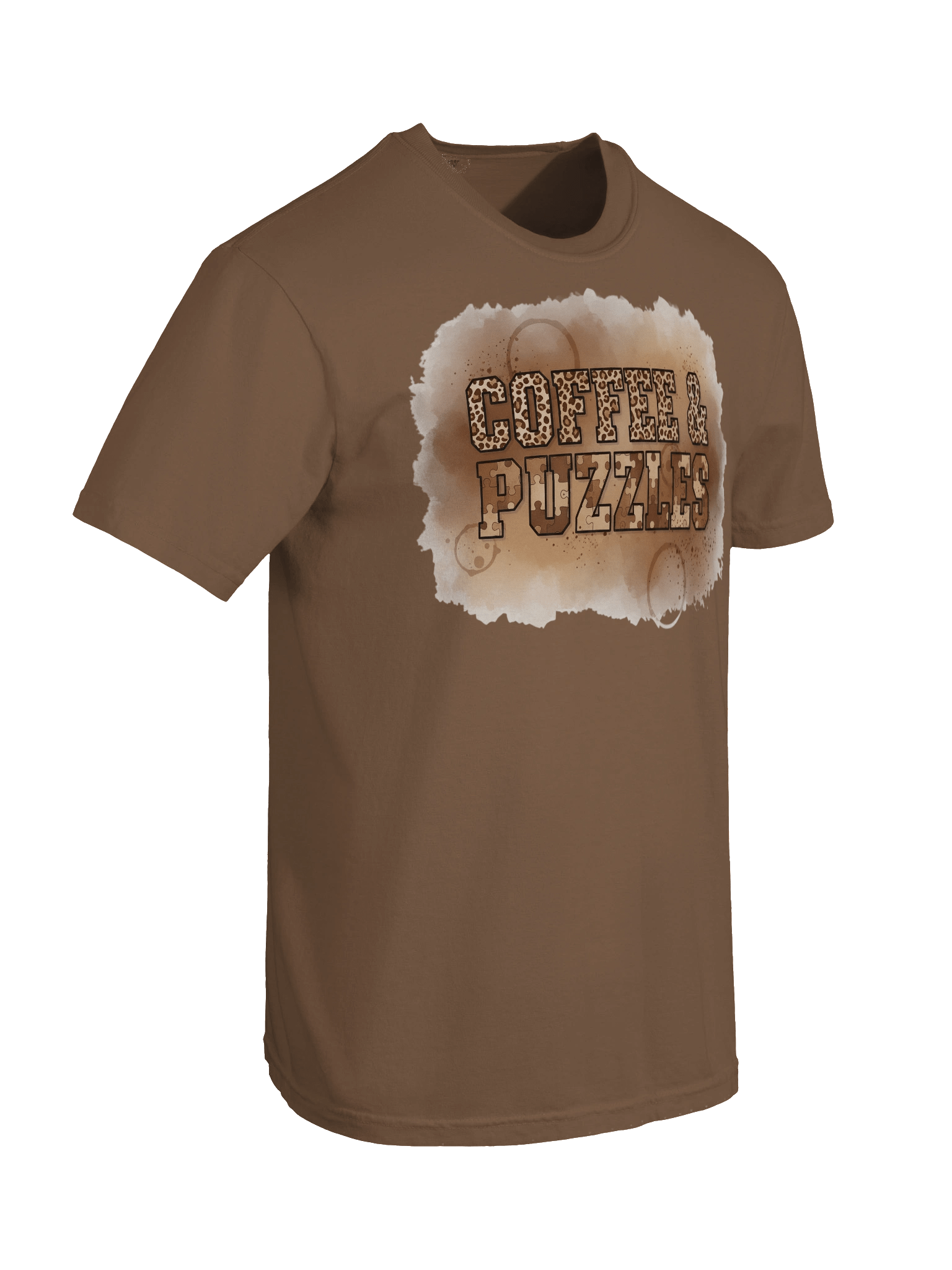 Coffee & Puzzles Rustic T-Shirt product image (6)