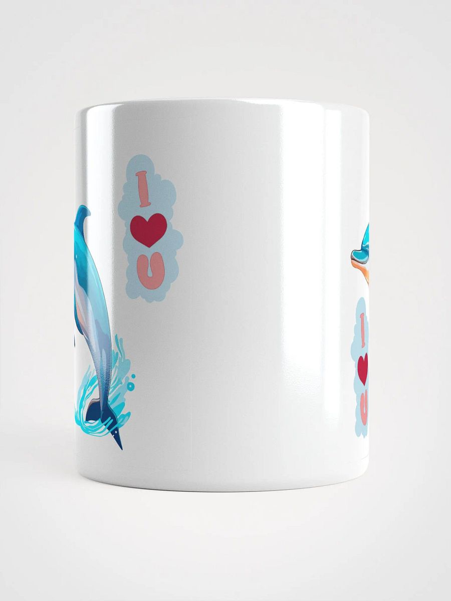 White Glossy Mug Dolphin product image (5)