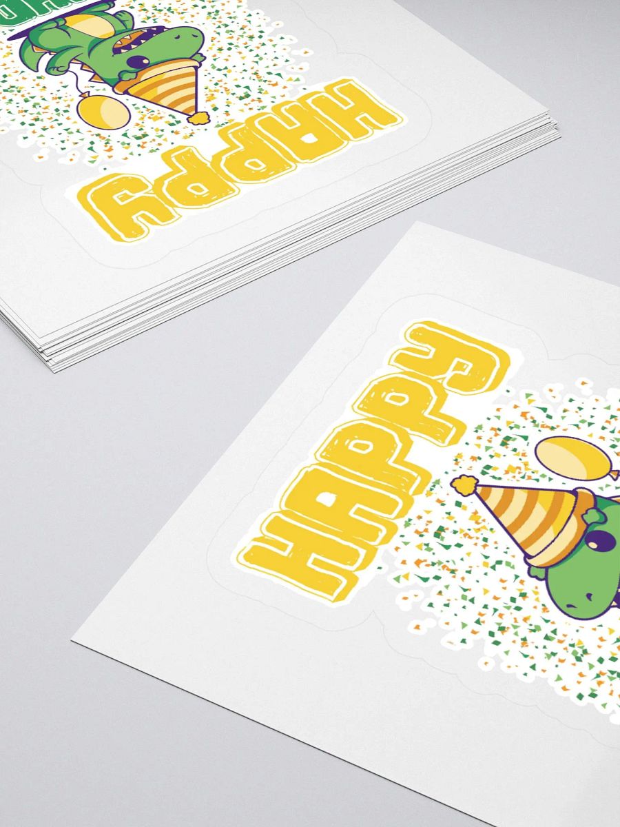 Happy Birthday (Cute Dinosaur With Balloon) Sticker product image (4)