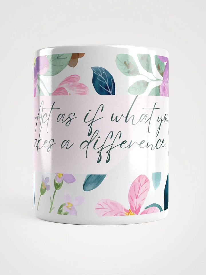 Floral Motivation White Glossy Mug product image (1)