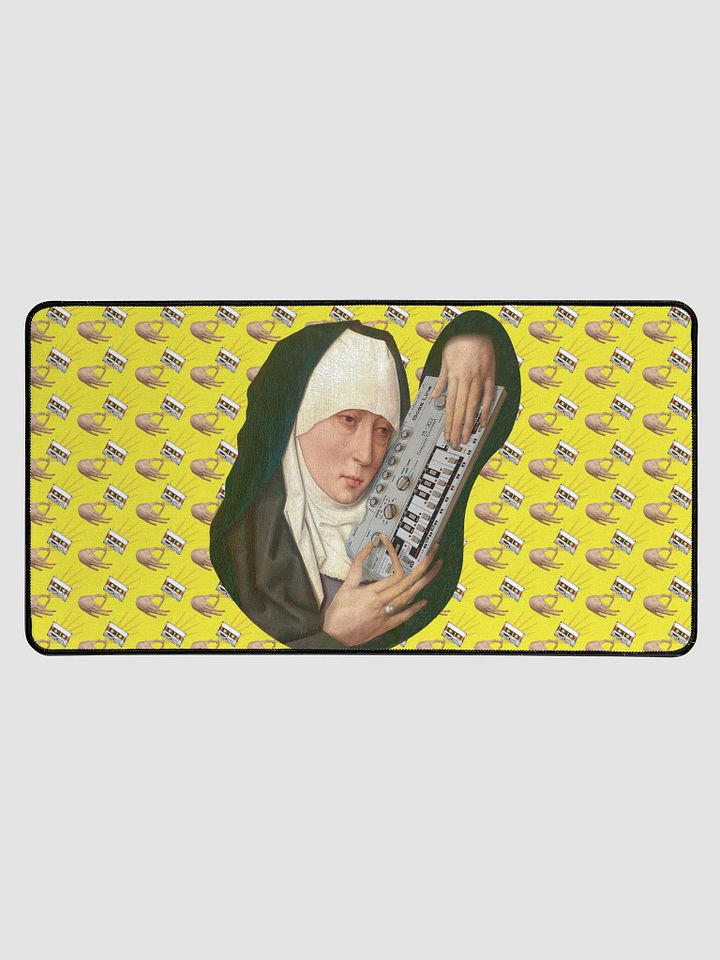 Mater Dolorosa meets Roland TB 303 by Frank Fonik Techno EDM Desk Mat product image (1)