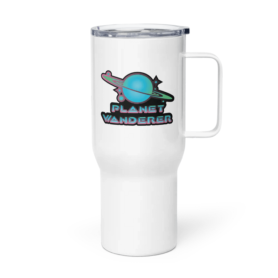 Planet Wanderer logo Handled tumbler product image (3)