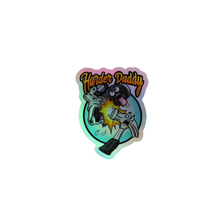 Harder Daddy Hammer Holographic Sticker Sheet product image (1)