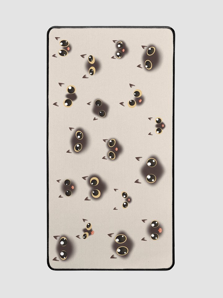 Cute Siamese Cat Faces (Yellow Eyes) Desk Mat 15.5" x 31.5" product image (2)