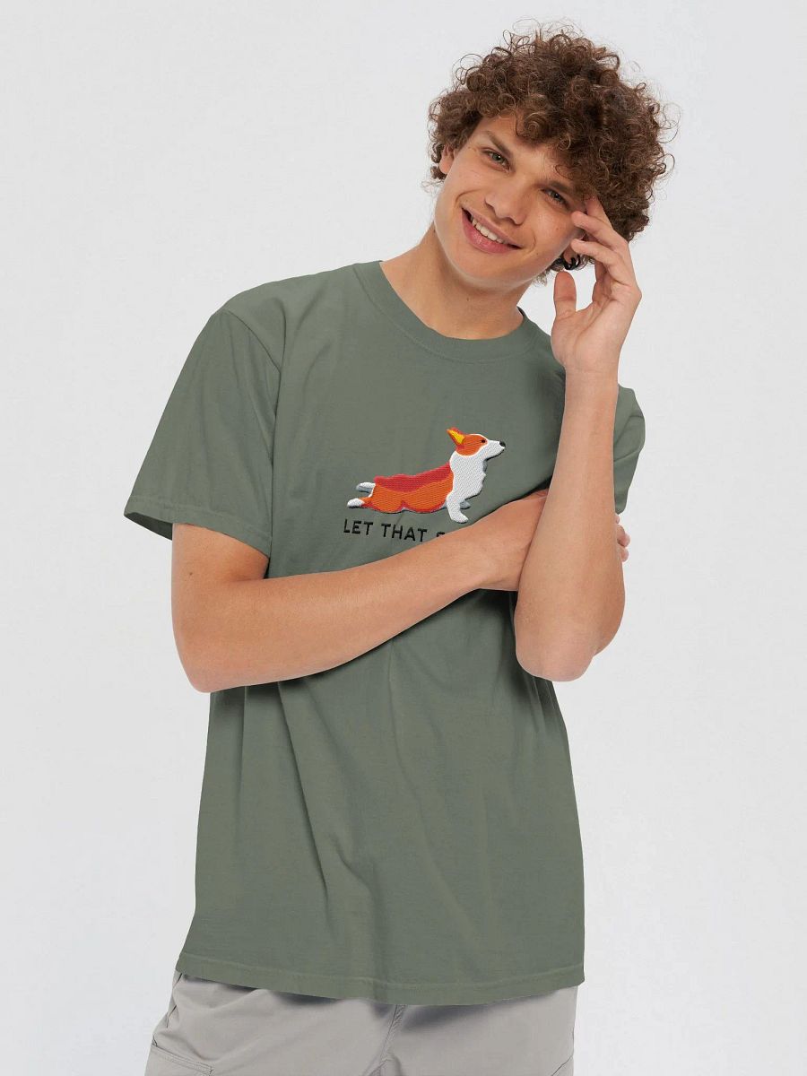 Let That Sit Go T-Shirt(Embroidered) of a Pembroke Welsh Corgi product image (5)