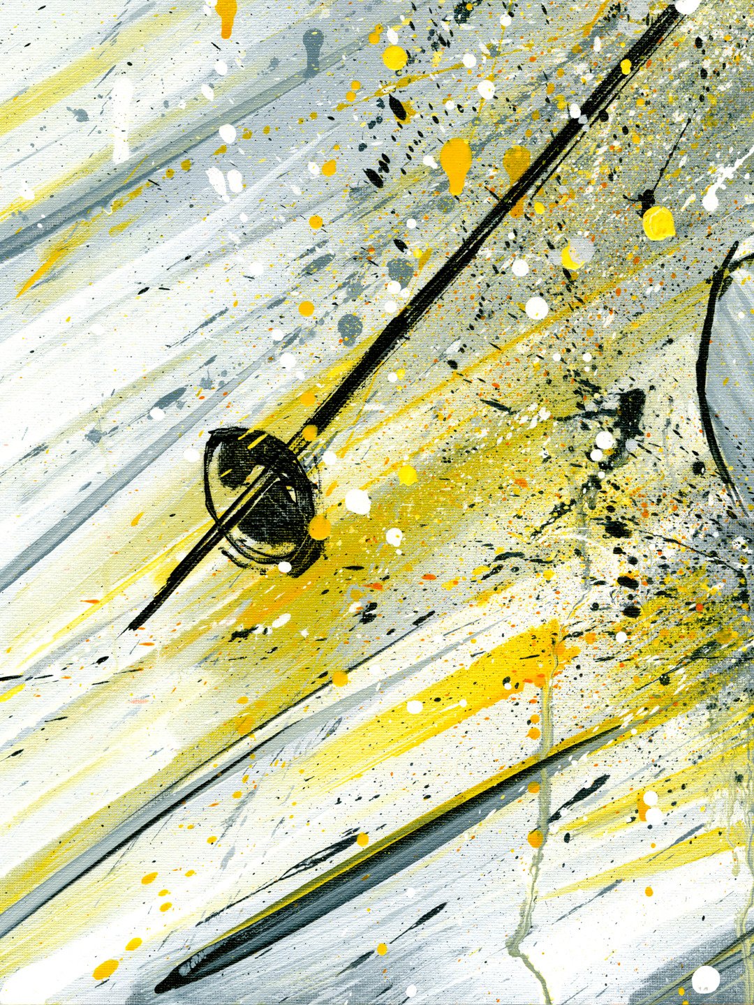 Raw Skiing (Yellow) - Original Painting product image (7)