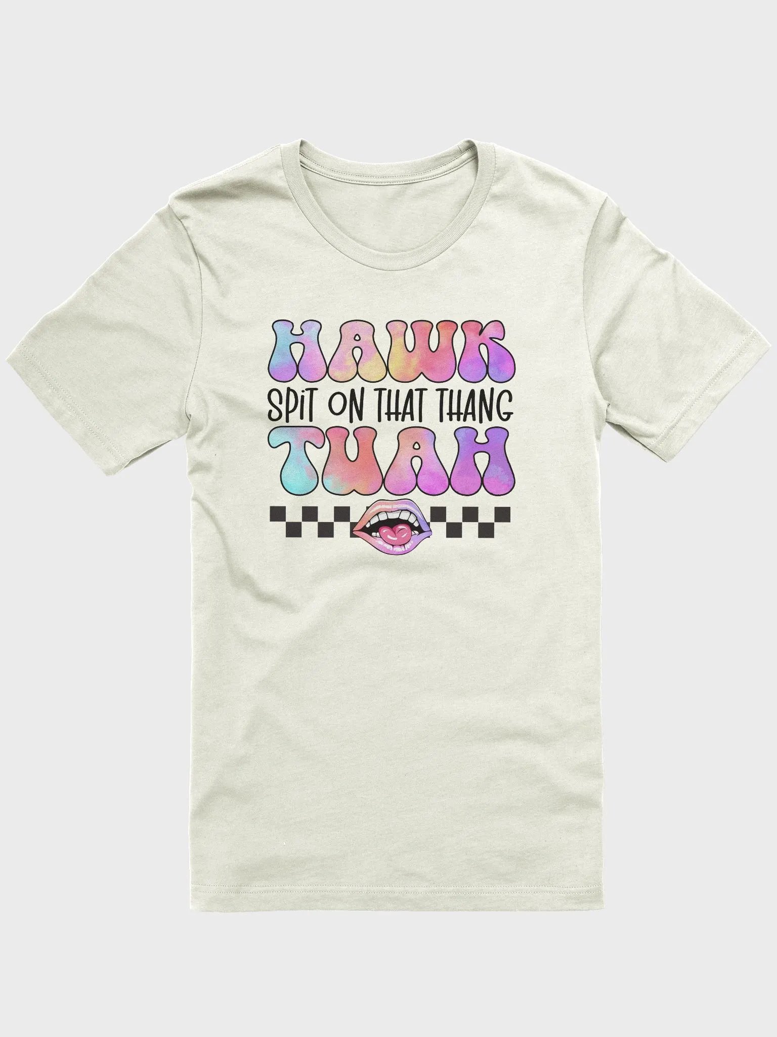 Hawk Tuah shirt, groovy spit on that thang funny quote, viral meme tee product image (1)