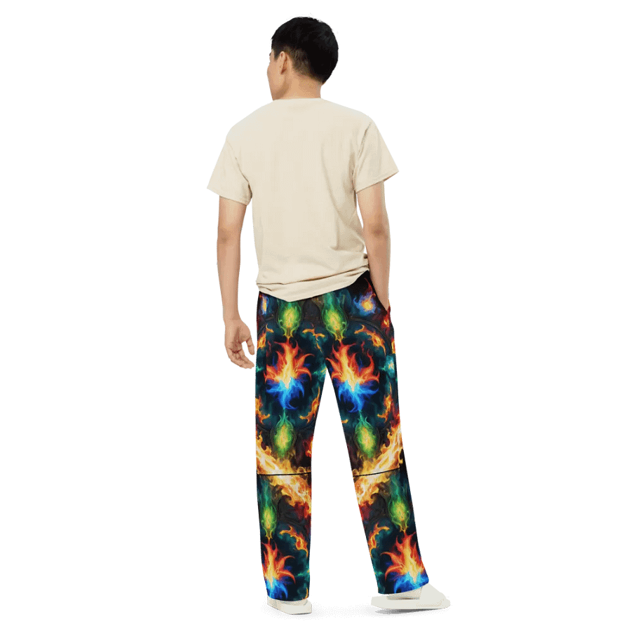 Inferno Blaze Unisex Wide-Leg Pants product image (5)
