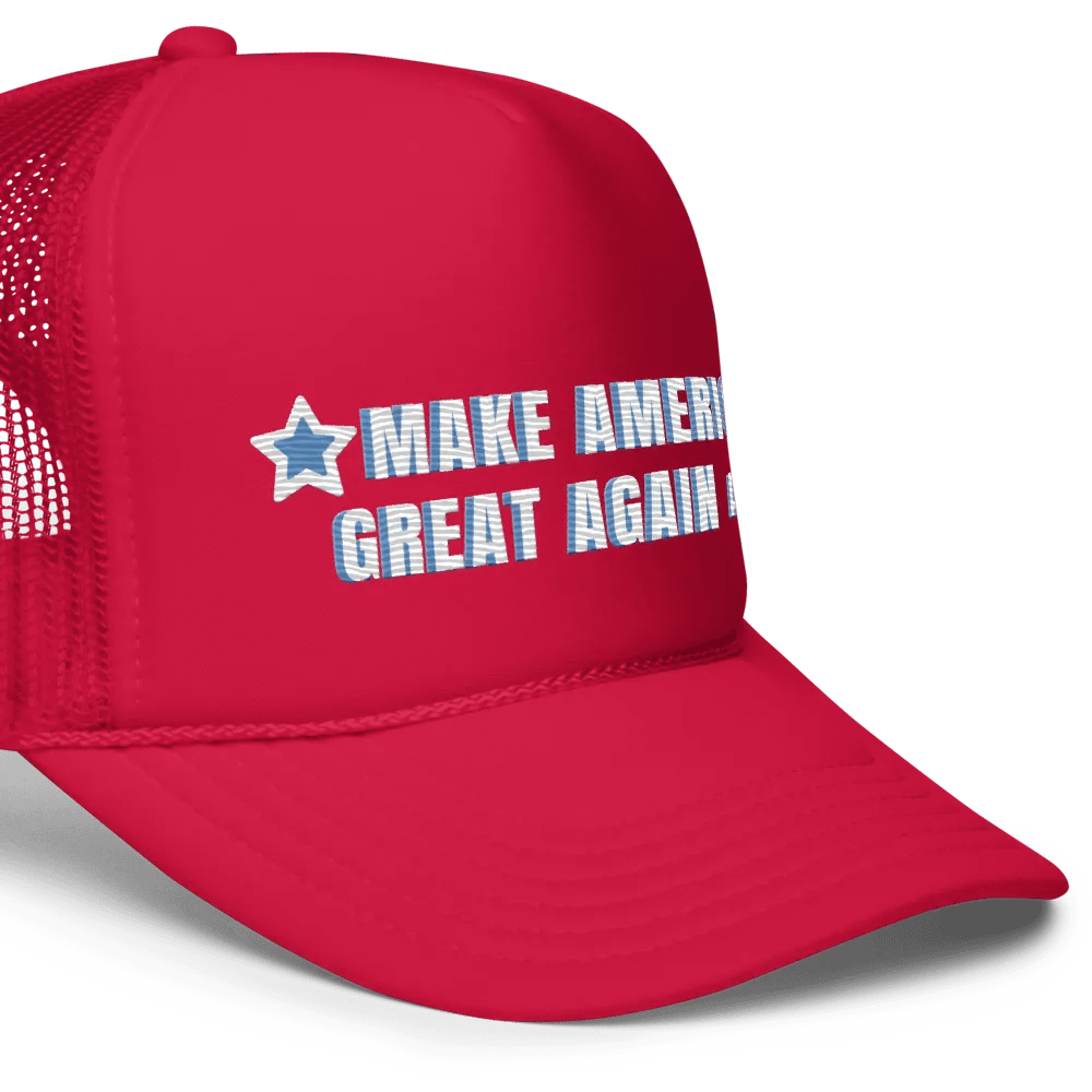 Maga trucker cap embroidered,    Make America Great again with blue stars product image (7)