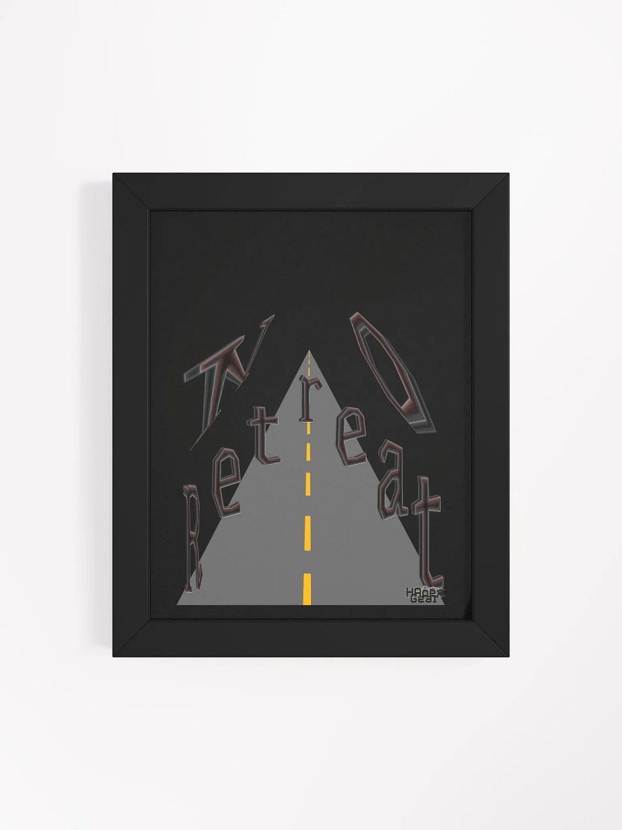 No Retreat - Framed - Black - High-Quality Poster product image (4)