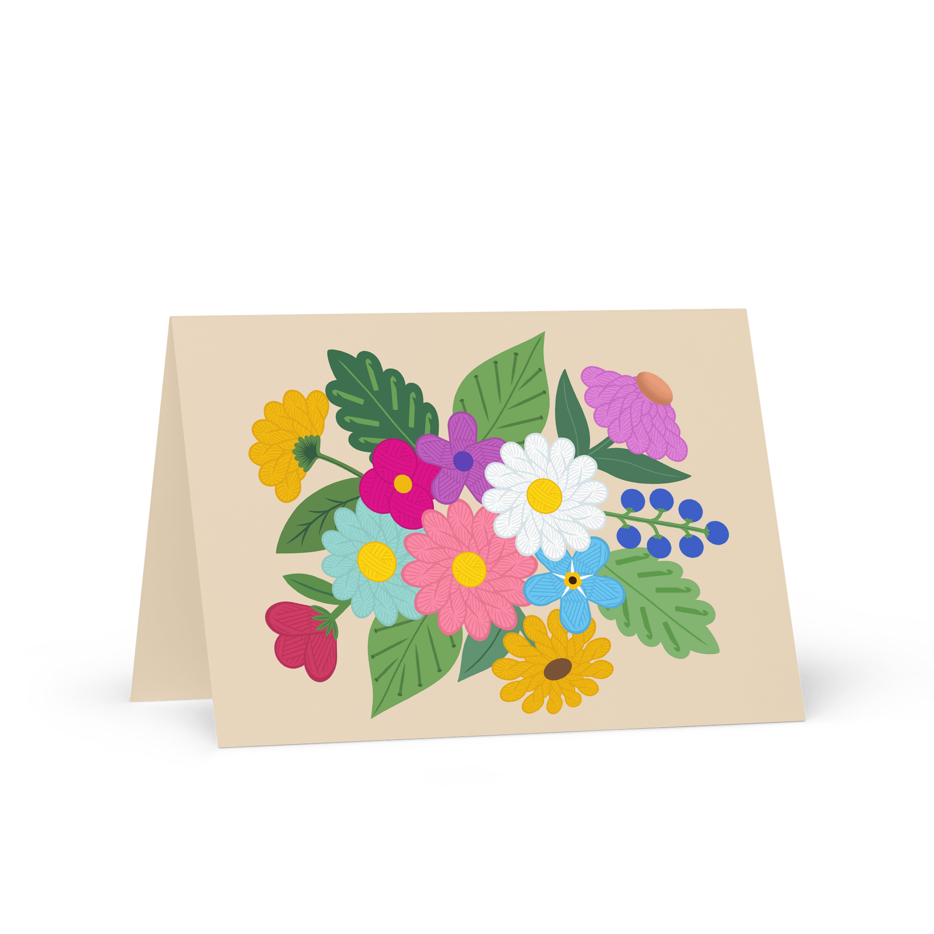 Floral Yarn Greeting Card (Blank Inside) product image (1)