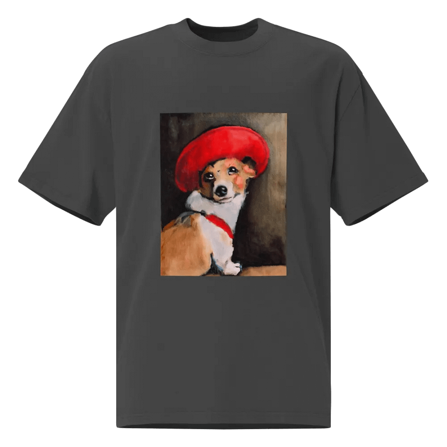 The Dog Poppy - dogPXL Artistic series Oversized Faded T-Shirt product image (2)